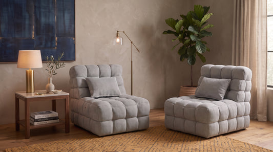 Electric massage chairs Elisa in Grey, set of two chairs